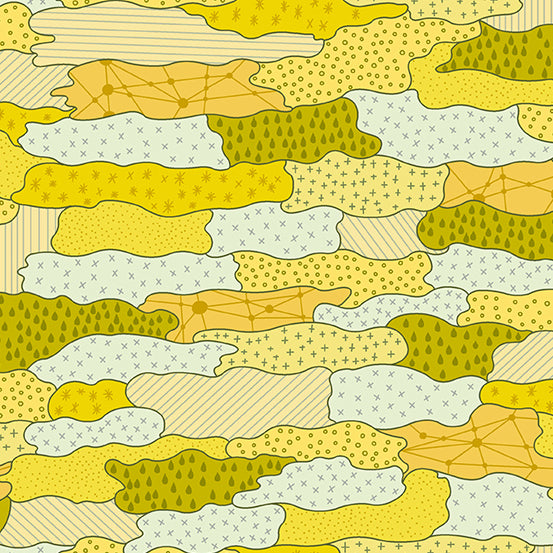 Skygazing Quilted Cloud in Aurora by Giucy Giuce for Andover - Sold by the Half Yard