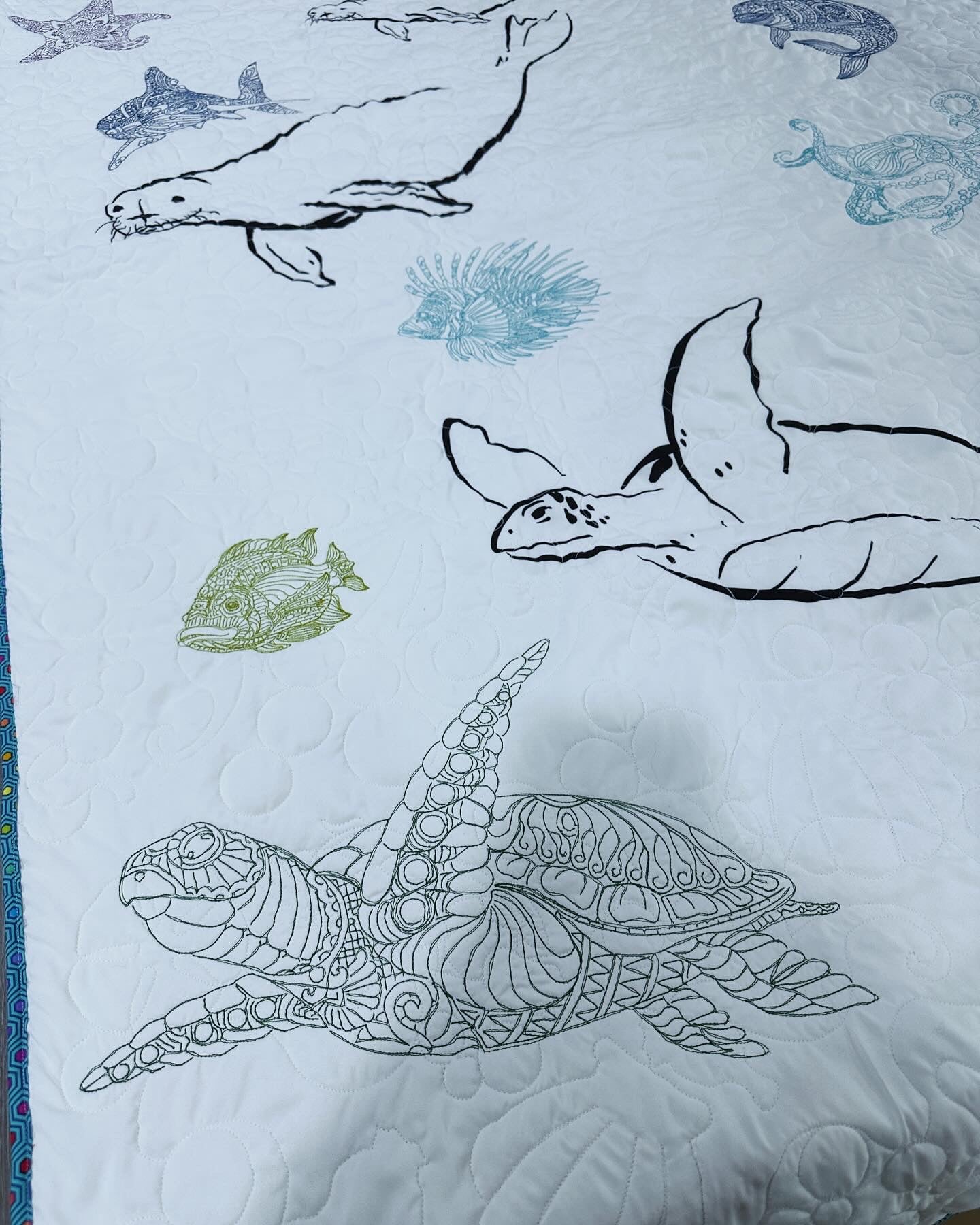 Panel longarm quilt sample