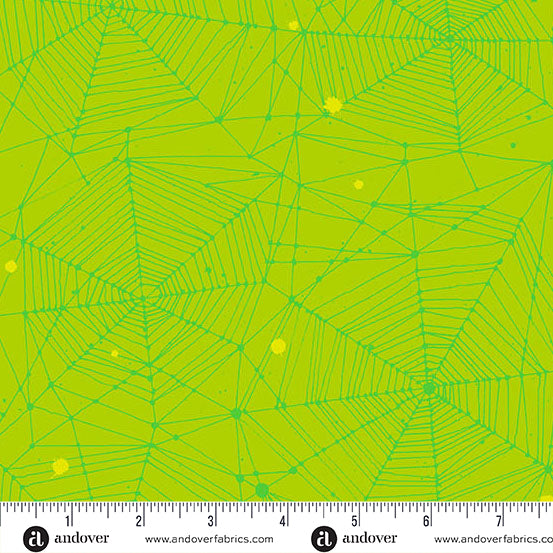 40 Web in Slime by Giucy Giuce for Andover - Sold by the Half Yard