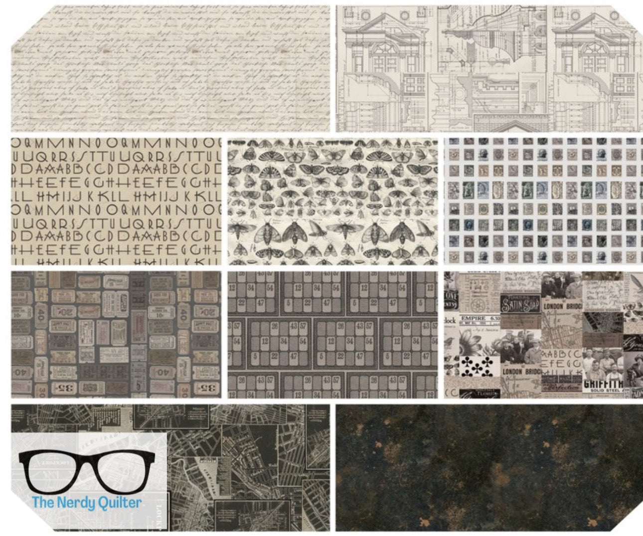 Palette Charcoal Bundle by Tim Holtz for Freespirit