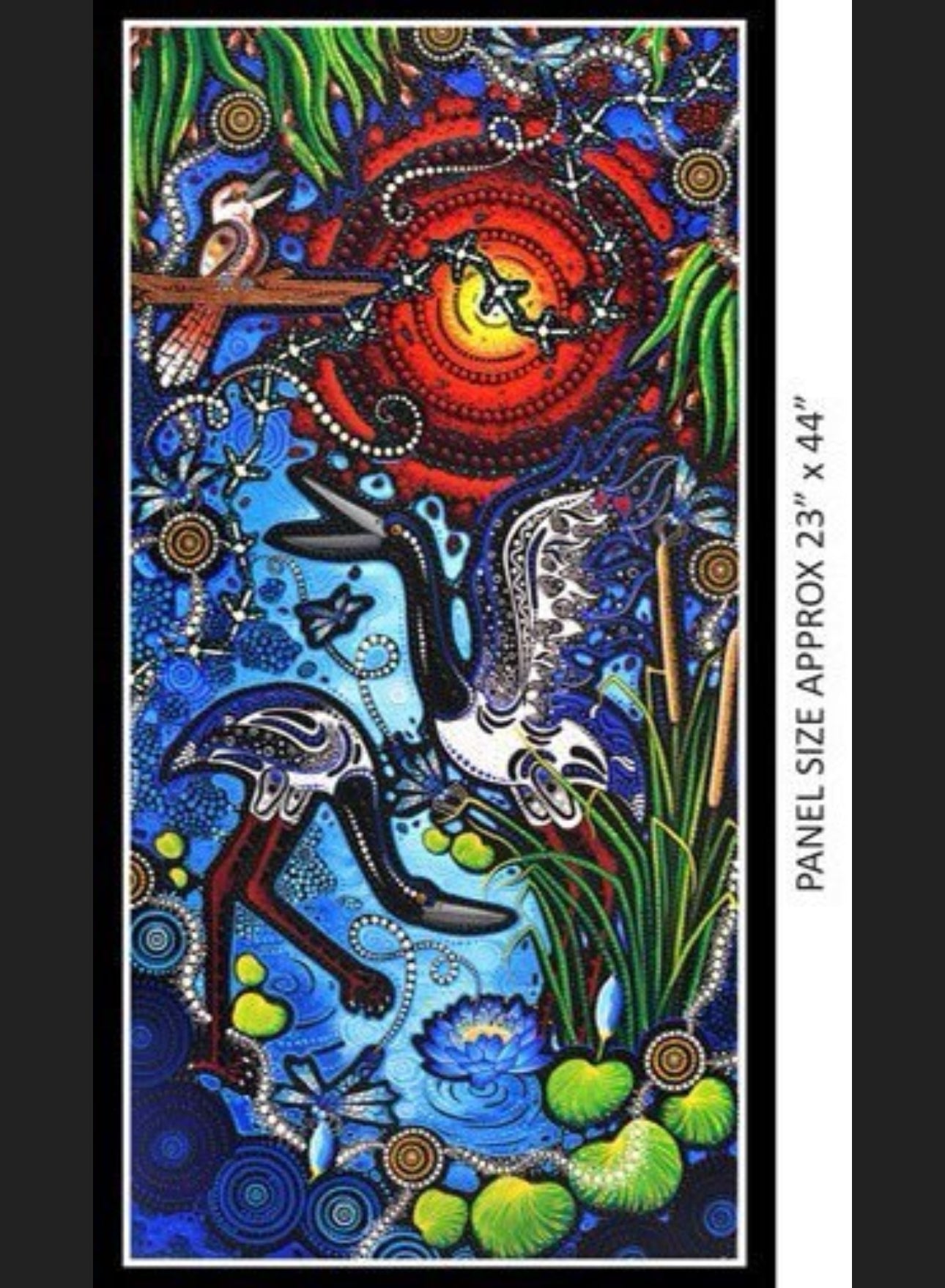 Spirit of the Bush The Kookabura and the Jabiru Panel 0167B by Chern’ee Sutton for Kennard and Kennard