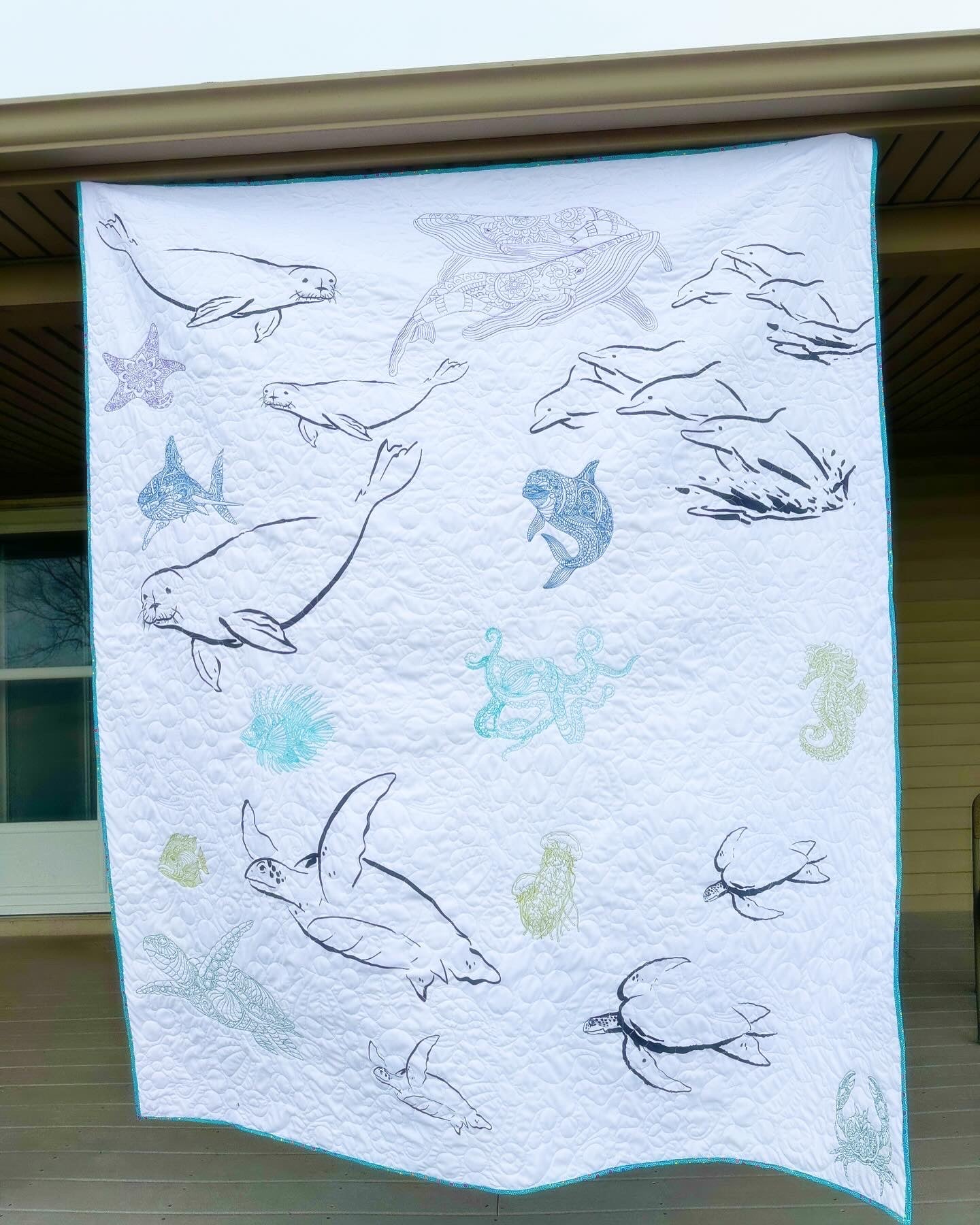 Panel longarm quilt sample