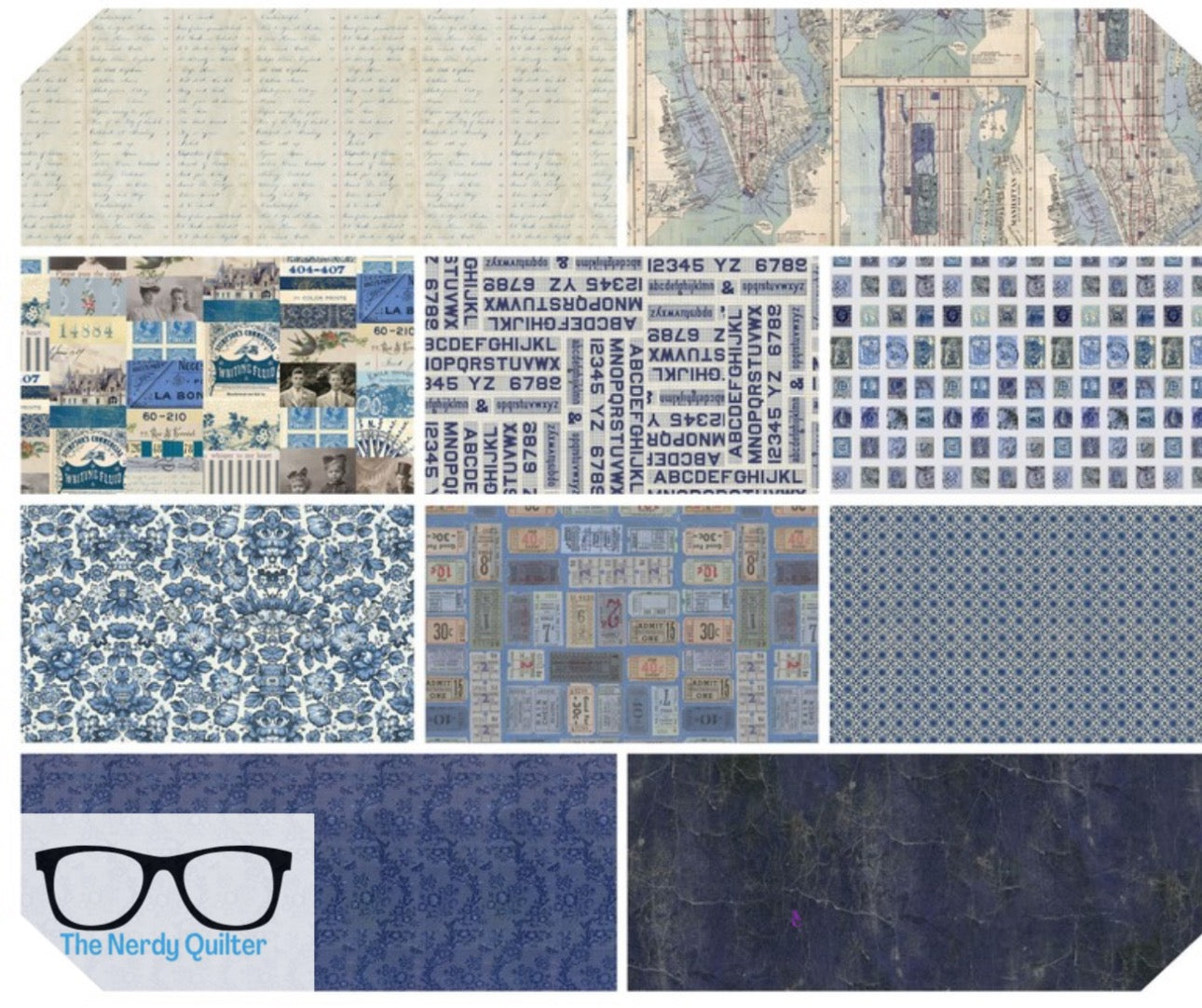 Palette Indigo Bundle by Tim Holtz for Freespirit