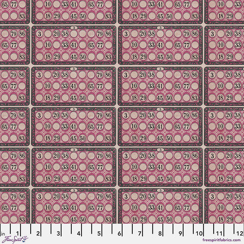 Palette Pink Numbers by Tim Holtz for Freespirit - Sold by the Half Yard
