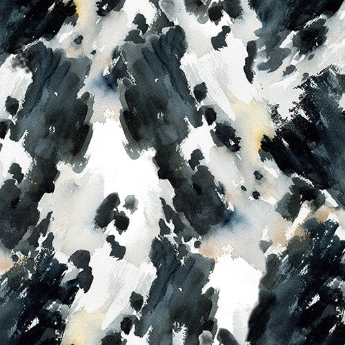 Country Living Cow Print in White by John Keeling for 3 Wishes 21683 - Sold by the Half Yard