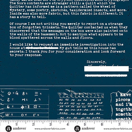 40 Gumshoe in Midnight Society by Giucy Giuce for Andover - Sold by the Half Yard