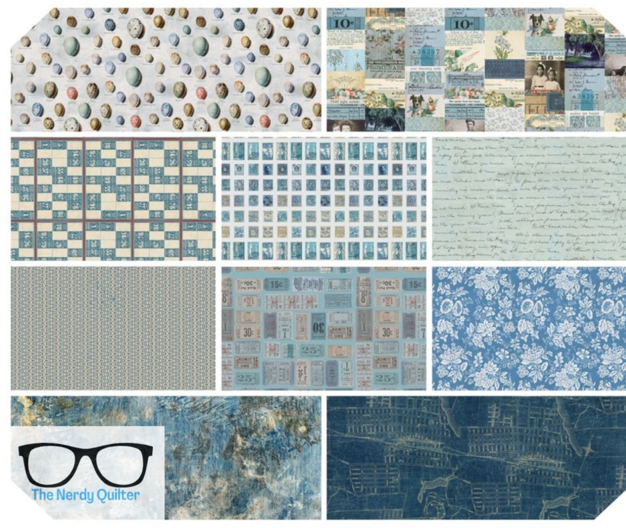 Palette Blue Bundle by Tim Holtz for Freespirit