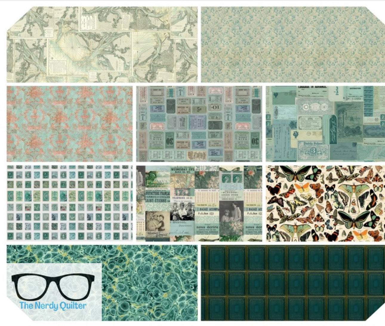 Palette Teal Bundle by Tim Holtz for Freespirit