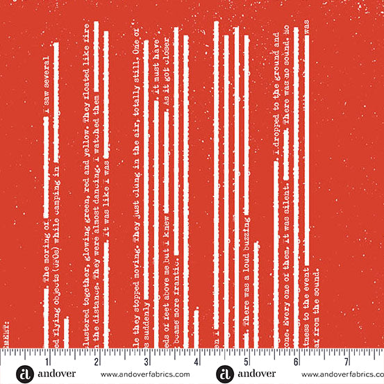 40 Redacted in Red Ranger by Giucy Giuce for Andover - Sold by the Half Yard