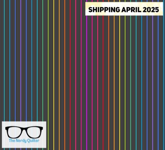 Color Wheel Spectrum Stripe in Night by Alison Glass for Andover - Sold by the Half Yard