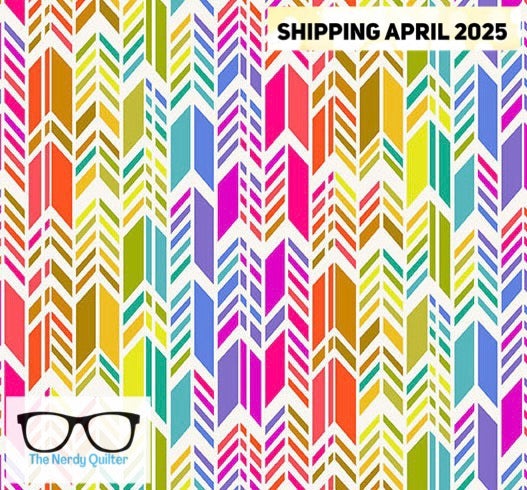 Color Wheel Spectrum Feathers in Day by Alison Glass for Andover - Sold by the Half Yard