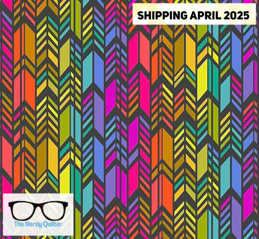 Color Wheel Spectrum Feathers in Night by Alison Glass for Andover - Sold by the Half Yard