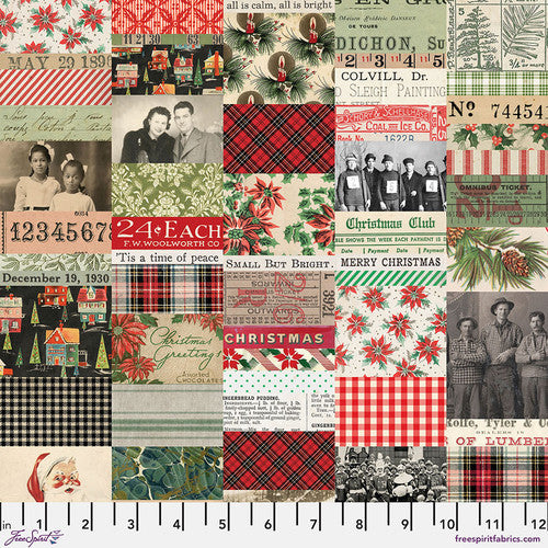 Preorder: Palette Seasonal Collage by Tim Holtz for Freespirit - Sold by the Half Yard