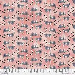 Madagascar Adventure Ringtails in Peach by Daughter Earth for Freespirit - Sold by the Half Yard