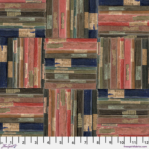 Preorder: Palette Multi Bookshop in Multi by Tim Holtz for Freespirit - Sold by the Half Yard