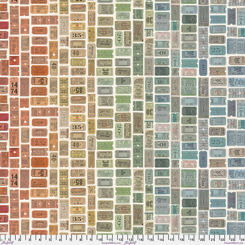 Preorder: Palette Multi Tickets in Multi by Tim Holtz for Freespirit - Sold by the Half Yard