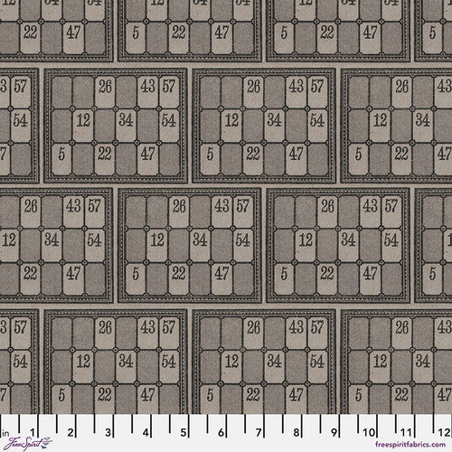 Palette Charcoal Numbers in Charcoal by Tim Holtz for Freespirit - Sold by the Half Yard