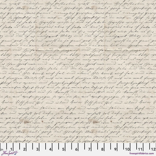 Palette Charcoal Handwriting in Charcoal by Tim Holtz for Freespirit - Sold by the Half Yard