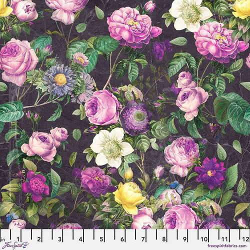 Palette Purple Flower Shop in Purple by Tim Holtz for Freespirit - Sold by the Half Yard