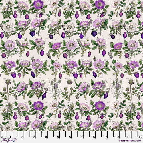 Palette Purple Botanical in Purple by Tim Holtz for Freespirit - Sold by the Half Yard