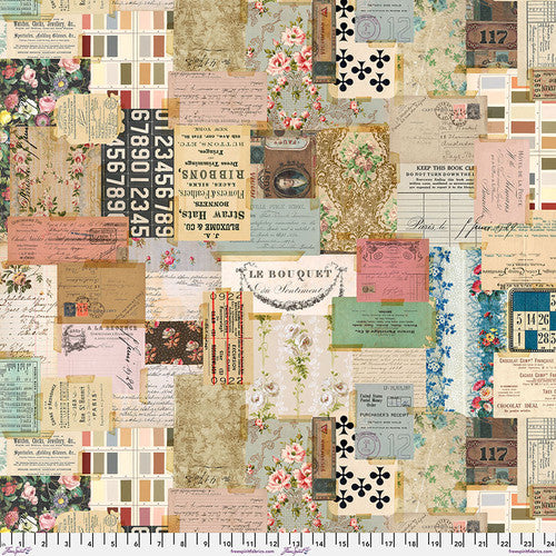 Palette 108” Wideback Ephemera by Tim Holtz for Freespirit - Sold by the Half Yard