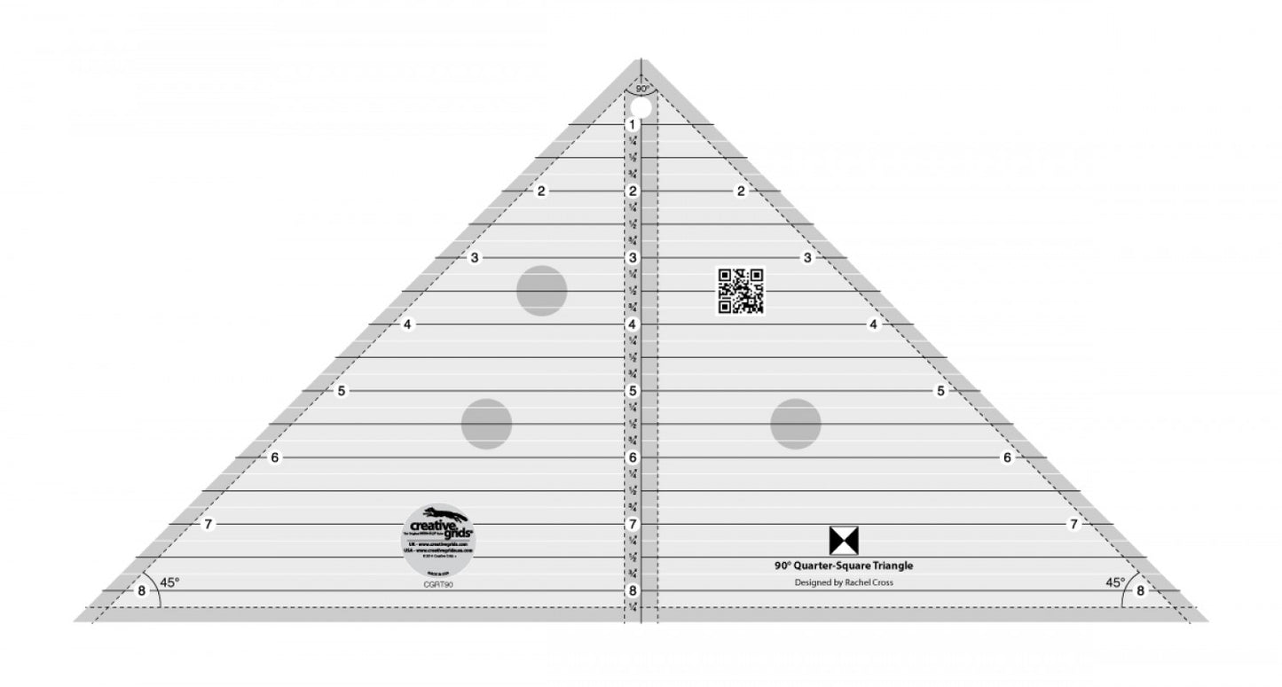 Creative Grids 90 Degree Quarter-Square Triangle Quilt Ruler - Heritage Square BOM
