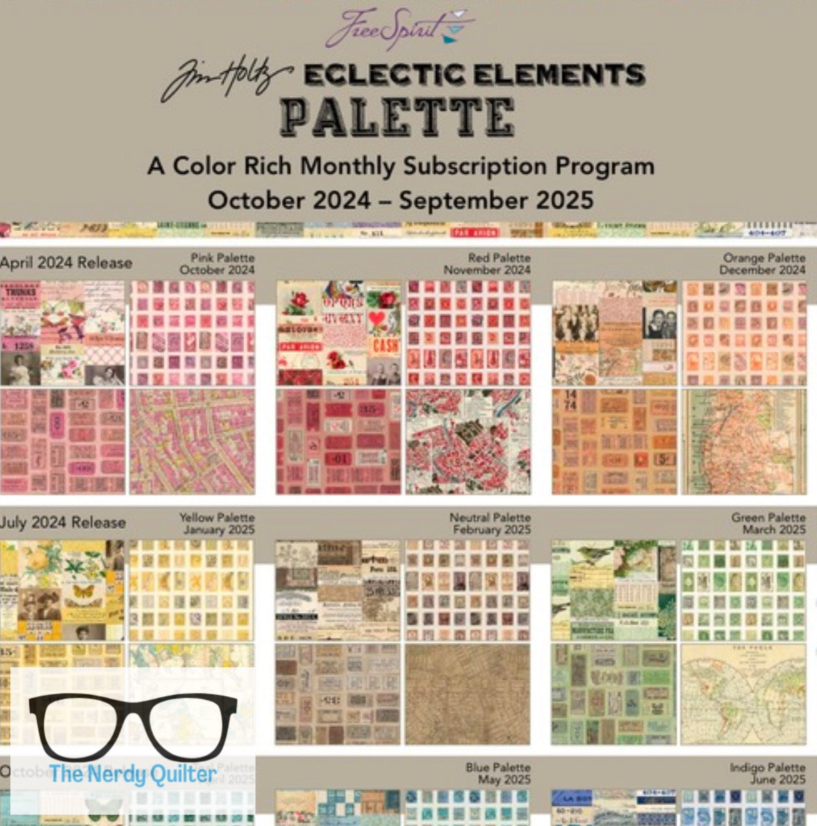 Palette Red Bundle by Tim Holtz for Freespirit