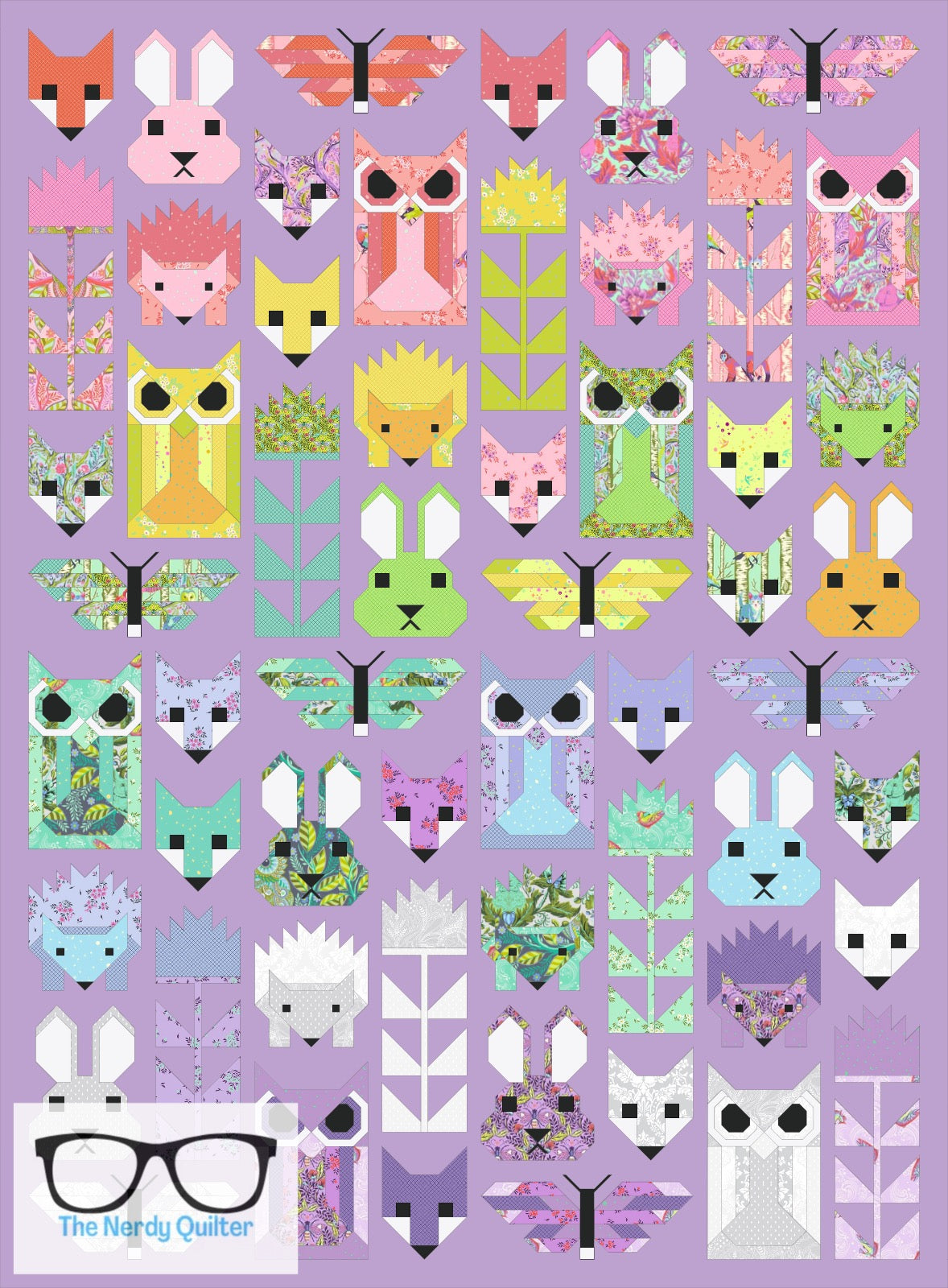Fancy Forest Quilt Kit and Pattern by Elizabeth Hartman Featuring Tula Pinks 50th Anniversary Collection Full Moon Forest 2