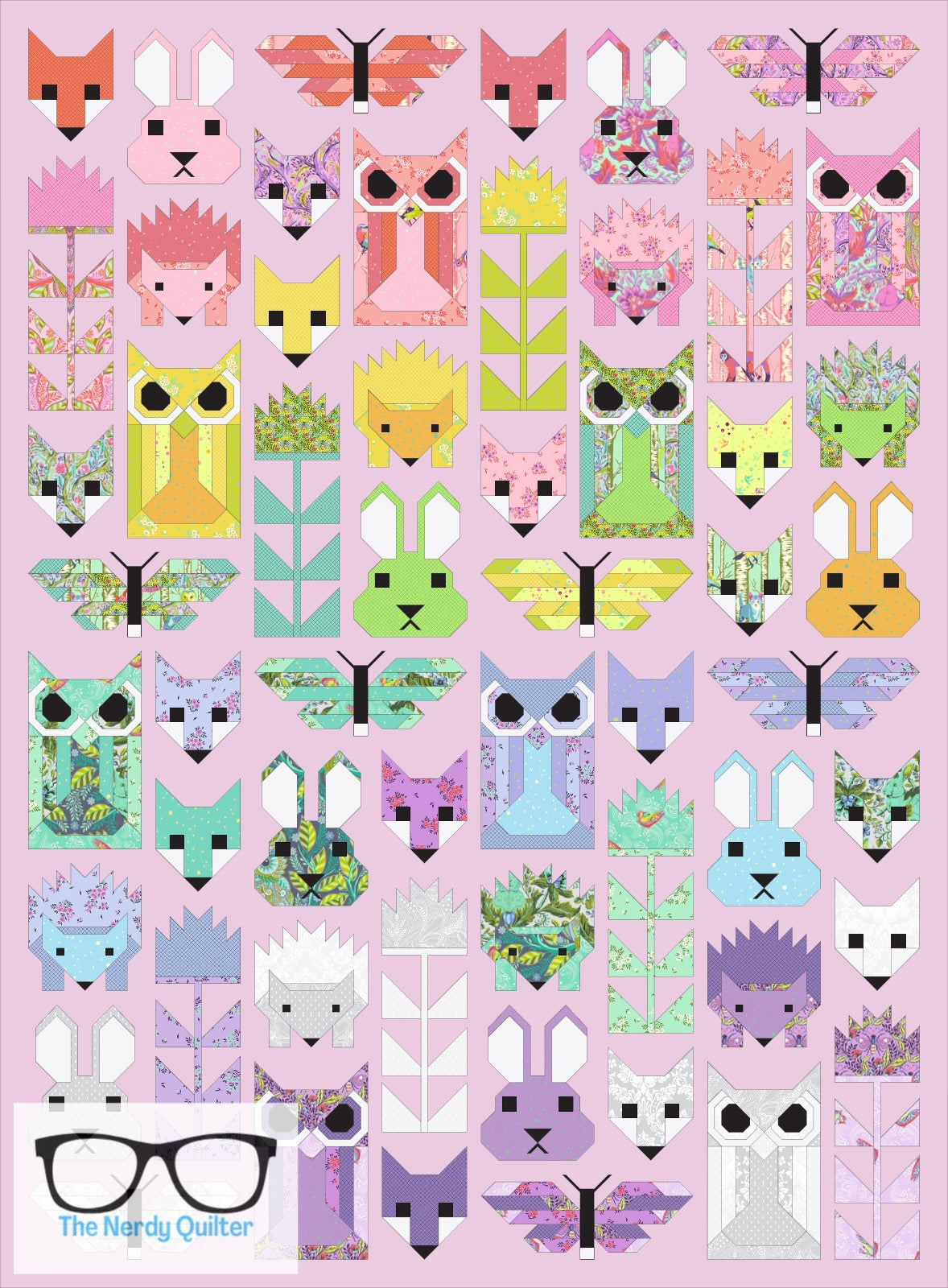 Fancy Forest Quilt Kit and Pattern by Elizabeth Hartman Featuring Tula Pinks 50th Anniversary Collection Full Moon Forest 2