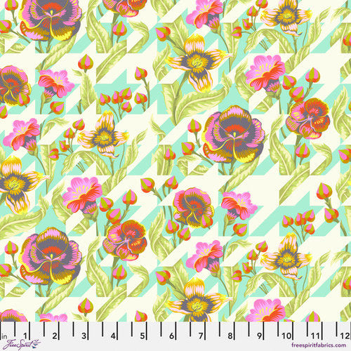 Untamed Puppy Love in Moonbeam by Tula Pink for Freespirit PWTP237.Moonbeam - Sold by the Half Yard