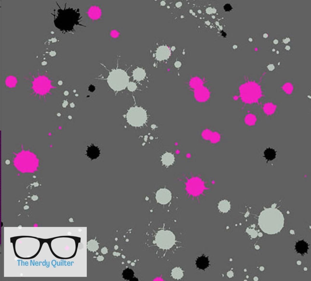 40 Spatter in Dayglo by Giucy Giuce for Andover - Sold by the Half Yard