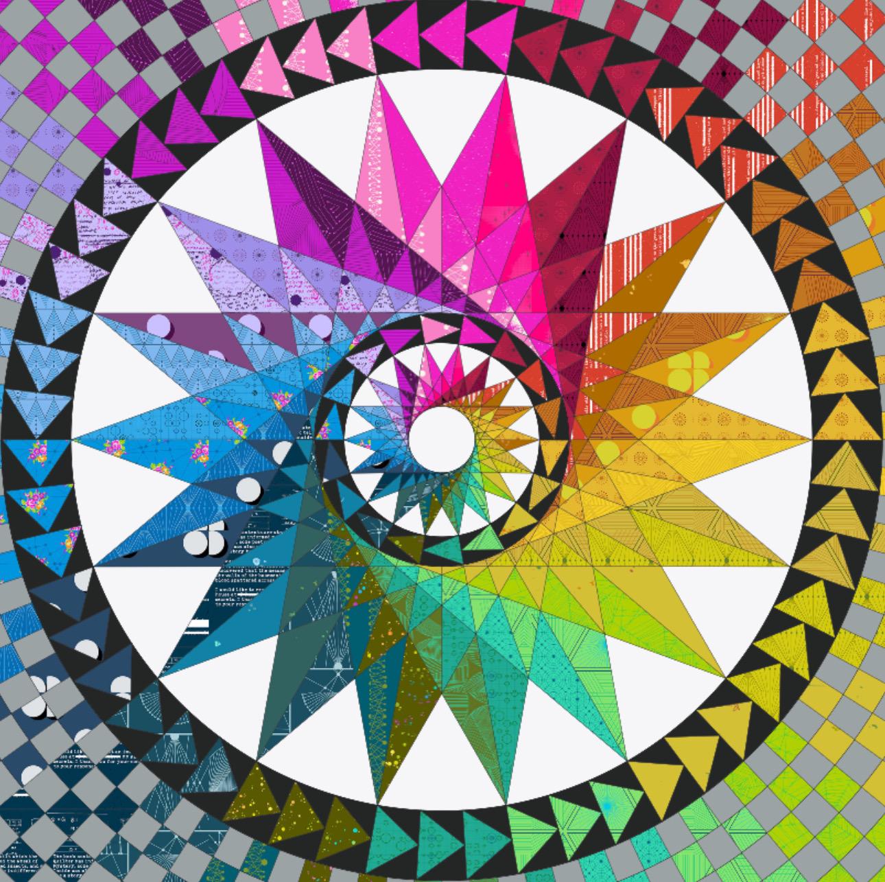 Spectrum Quilt Kit featuring 40 by Giucy Giuce