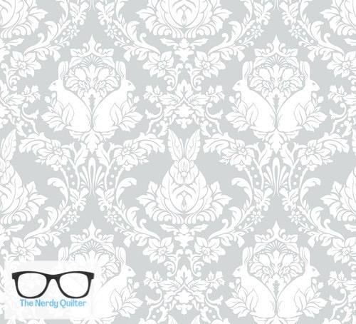 New True Colors Ghost Bunny in Whisper by Tula Pink for Freespirit PWTP251.Whisper - Sold by the Half Yard