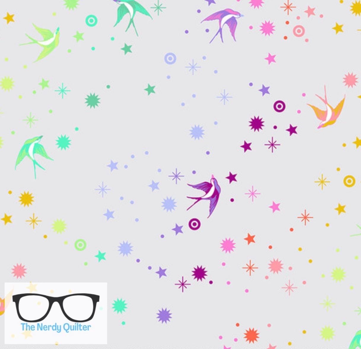 True Colors 108 Sateen Wideback Fairy Dust XL in Whisper by Tula Pink for Freespirit QBTP011.Whisper