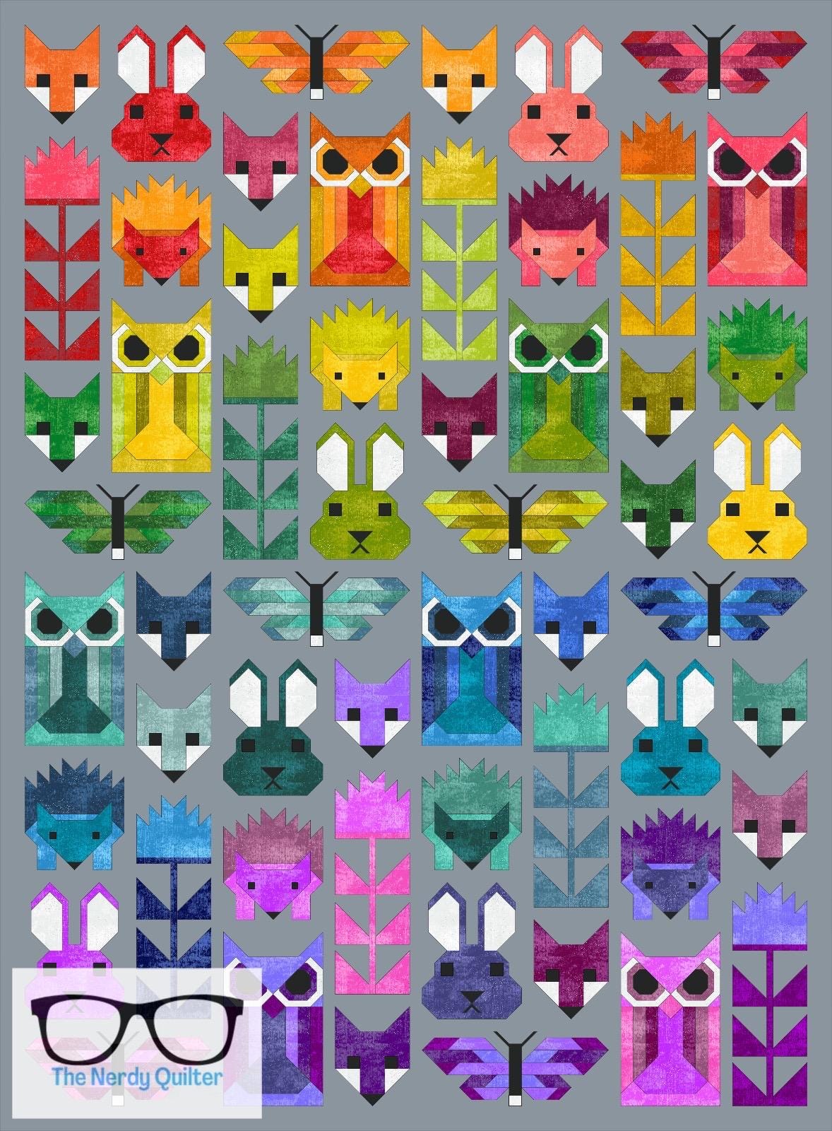 Fancy Forest Quilt Kit and Pattern by Elizabeth Hartman Featuring Glaze 1 and 2 by Libs Elliott