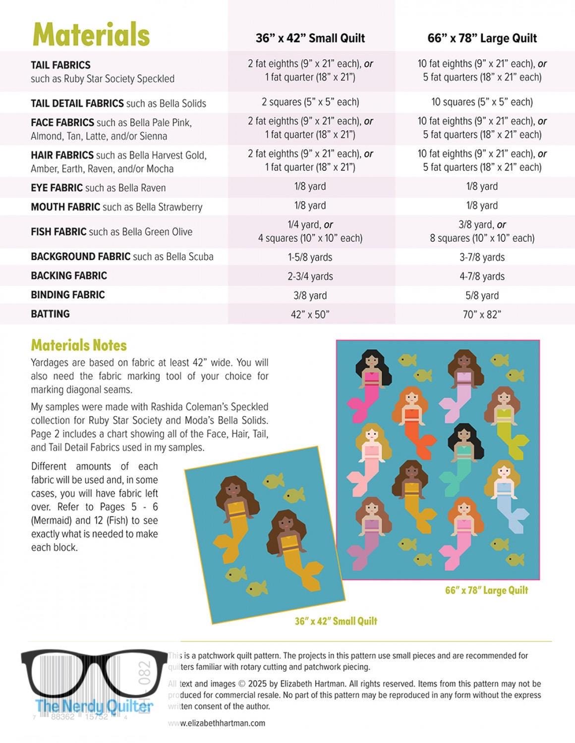 Mermaids Pattern by Elizabeth Hartman