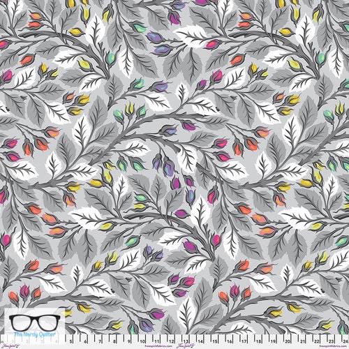 Preorder: Graywork Best Buds 108 Sateen Wideback by Tula Pink for Freespirit QBTP019.Fog