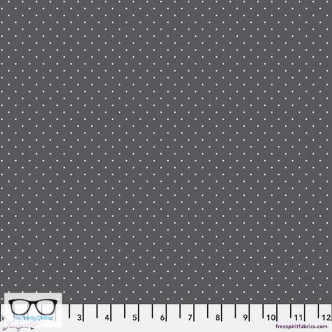 Preorder: Graywork True Colors Tiny Dors in Carbon by Tula Pink for Freespirit - Sold by The Half Yard PWTP185.Carbon