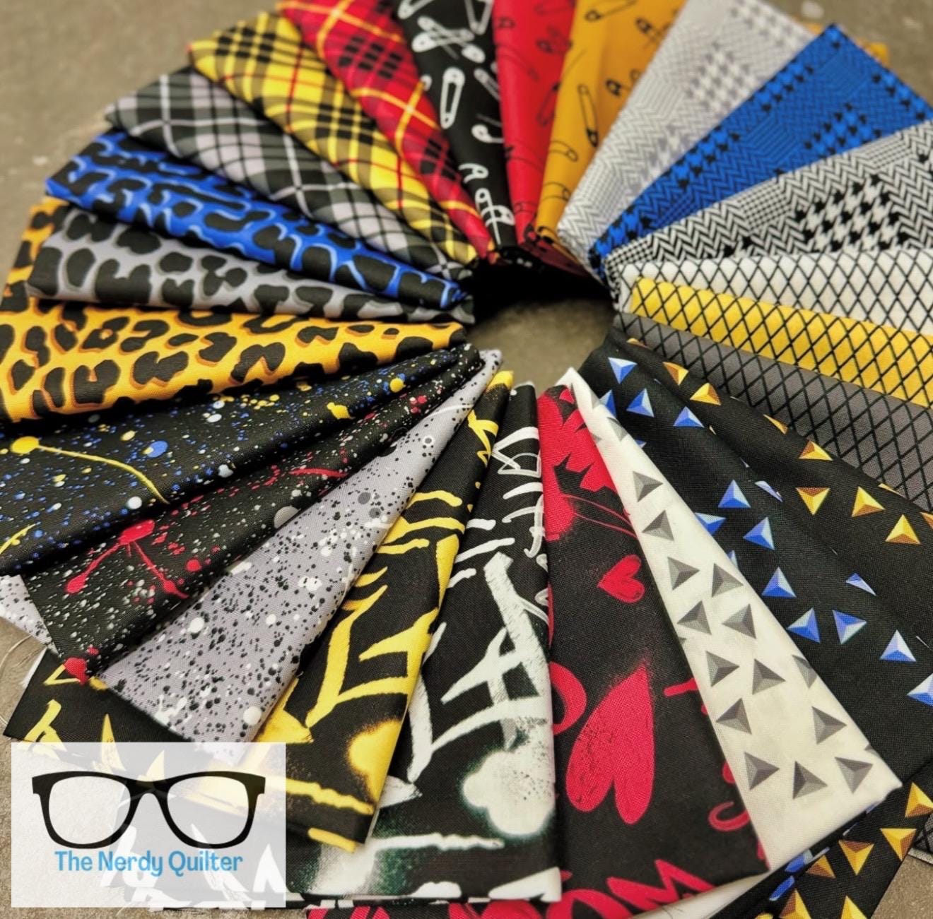 Iconic Check in Leather by Libs Elliott for Andover A-1227-K - Sold by the Half Yard