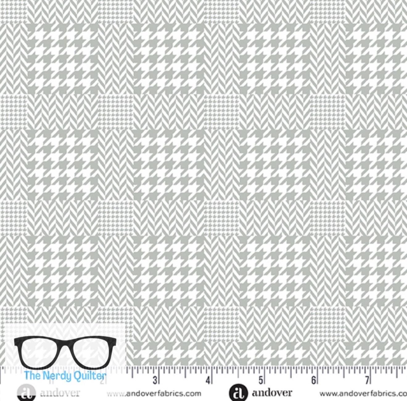 Iconic Check in Dove by Libs Elliott for Andover A-1227-C - Sold by the Half Yard