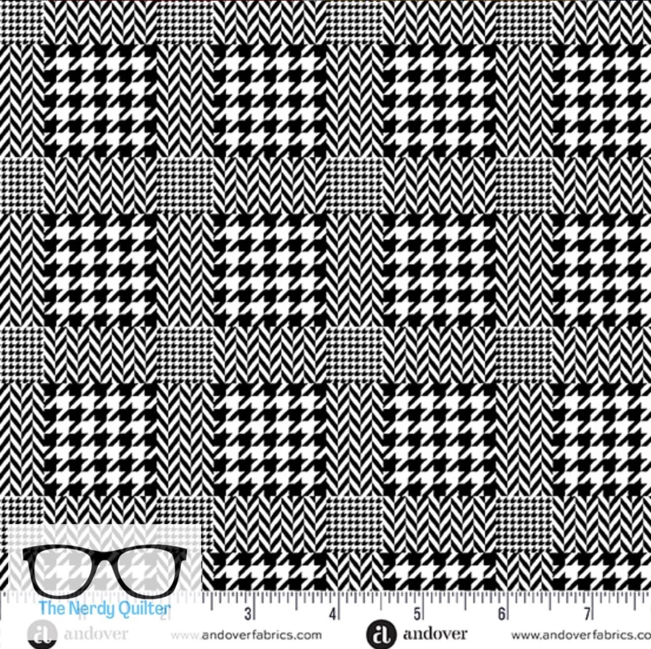 Iconic Check in Leather by Libs Elliott for Andover A-1227-K - Sold by the Half Yard