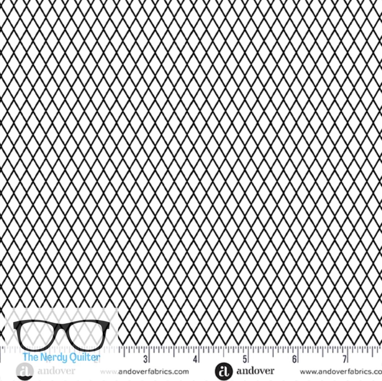 Iconic Fishnet in Dove by Libs Elliott for Andover A-1231-L - Sold by the Half Yard