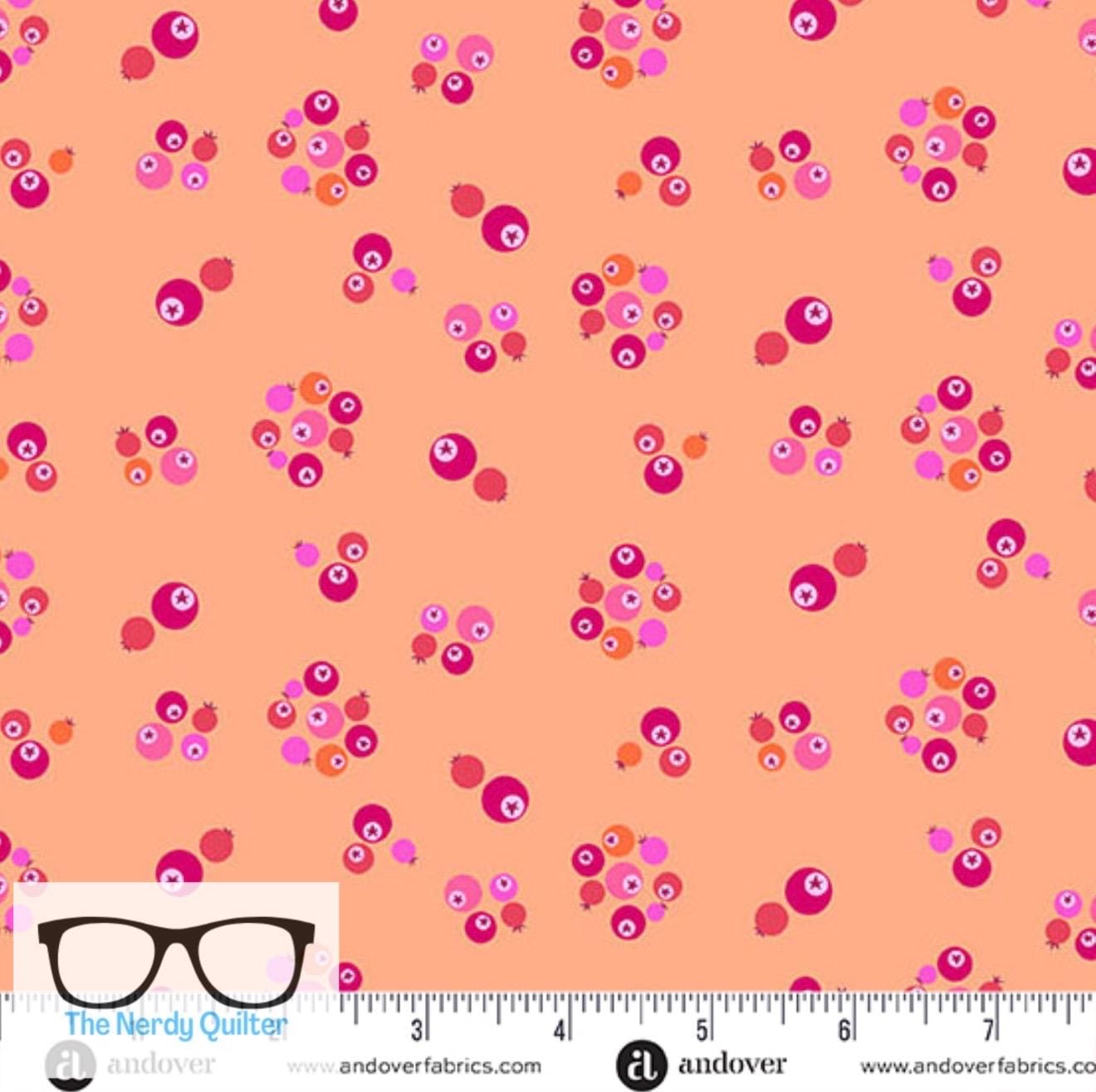 Preorder: Perfect Day Bleubs in Orange by Libs Elliott for Andover A-10219-O - Sold by the Half Yard