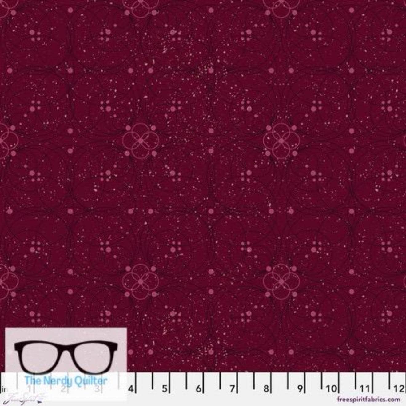 Preorder: Enrapture Flourish in Garnet by Giucy Giuce for Freespirit - Sold by the Half Yard