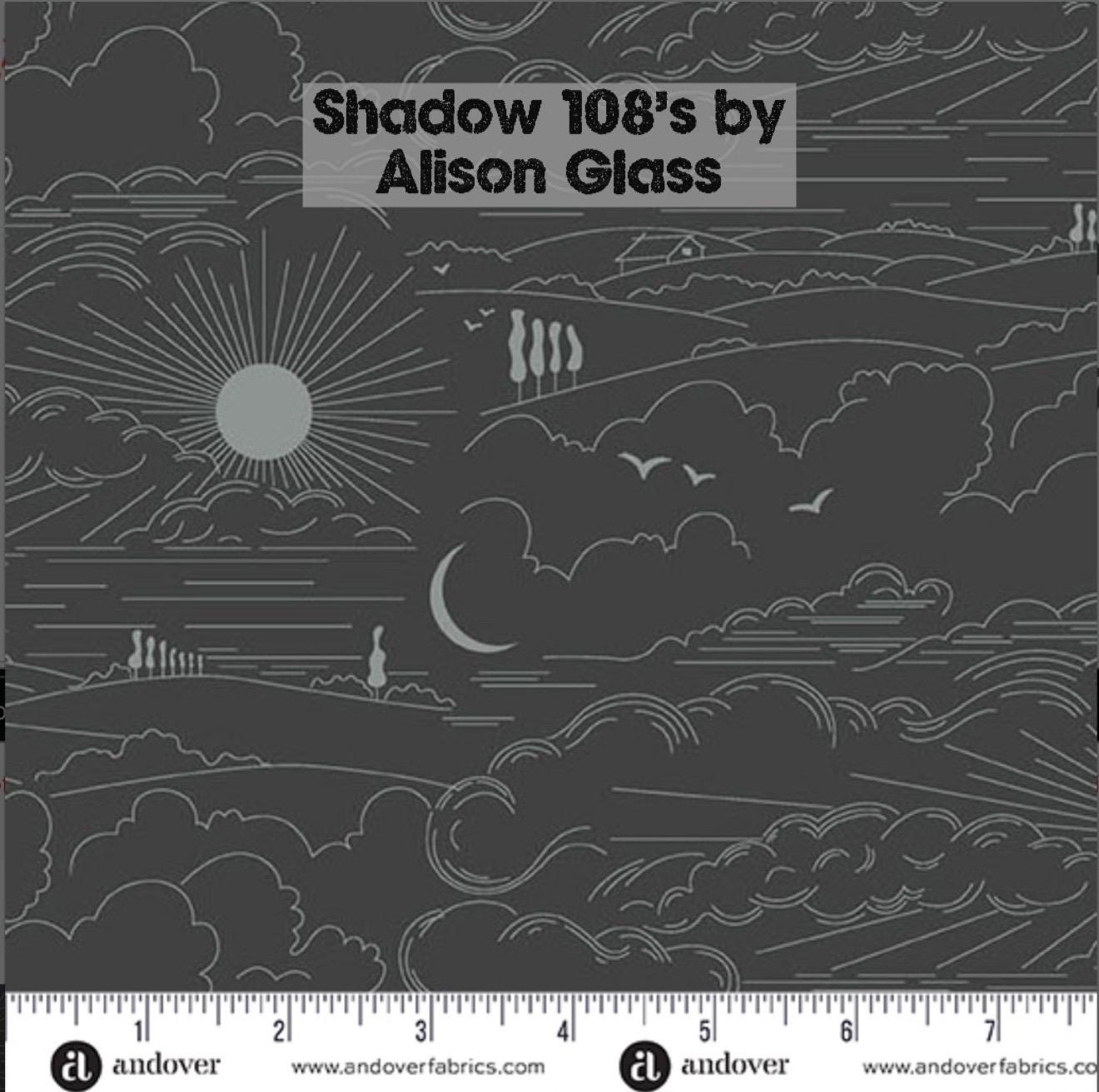 Preorder: Shadow 108 Wideback Dwell in Gray by Alison Glass for Andover AW-10210-C - Sold by the Half Yard