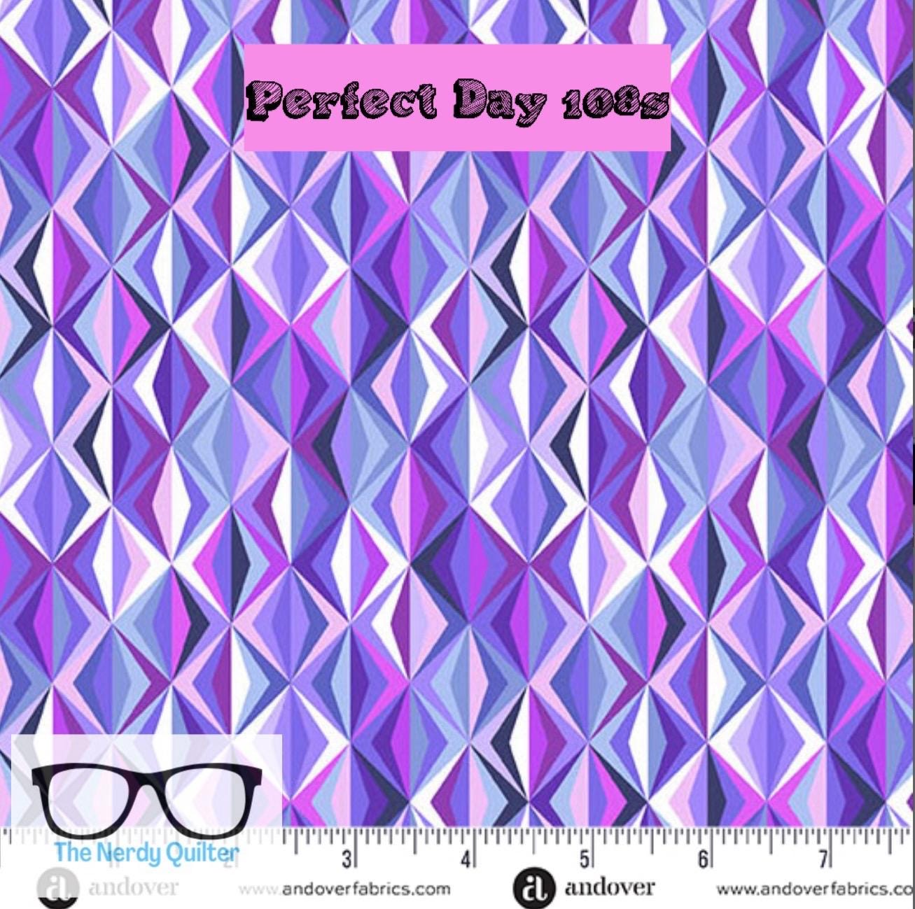 Preorder: Perfect Day 108s Wideback Prism in Blue by Libs Elliott for Andover AW-10226-B - Sold by the Half Yard