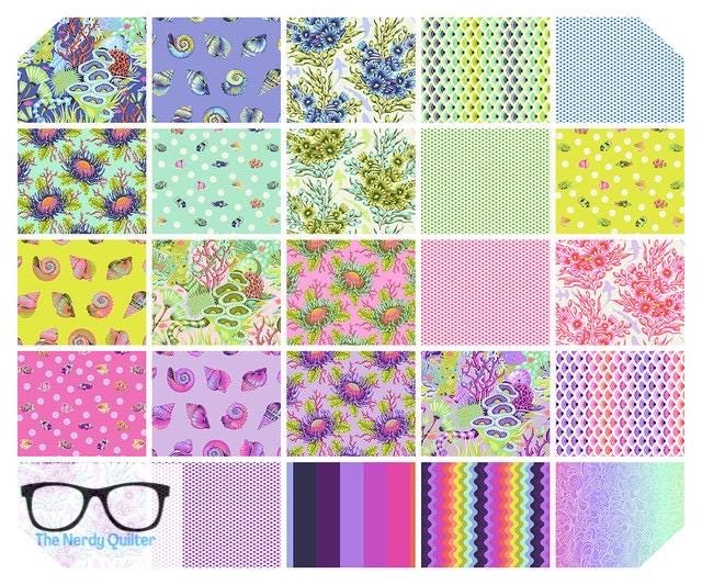 Preorder: Floral Reef Complete 2.5 Mini Charm Pack by Tula Pink for Freespirit