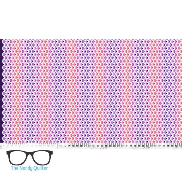 Preorder: Floral Reef Aquatic Lace in Ultraviolet by Tula Pink for Freespirit - Sold by The Half Yard PWTP269.Ultraviolet