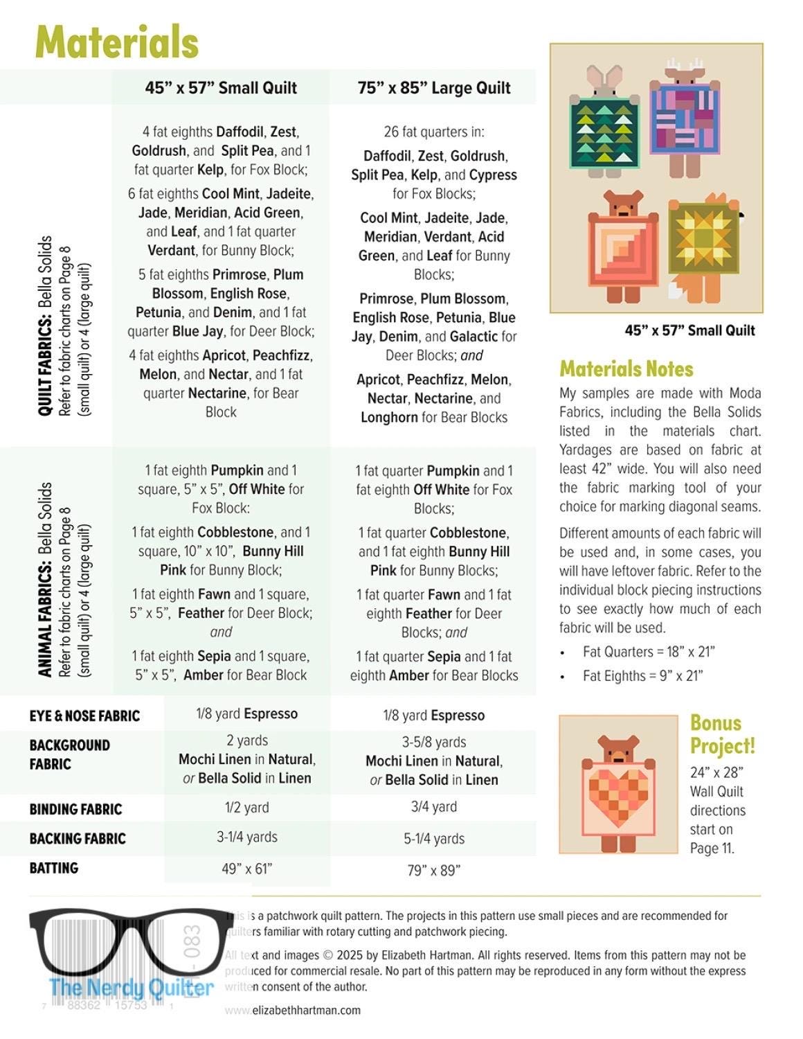 Custom Listing Preorder: Show and Tell Curated Quilt Kit by Elizabeth Hartman featuring Giucy Giuce Deco Glo and Libs Elliott Phosphor Electric and Glaze