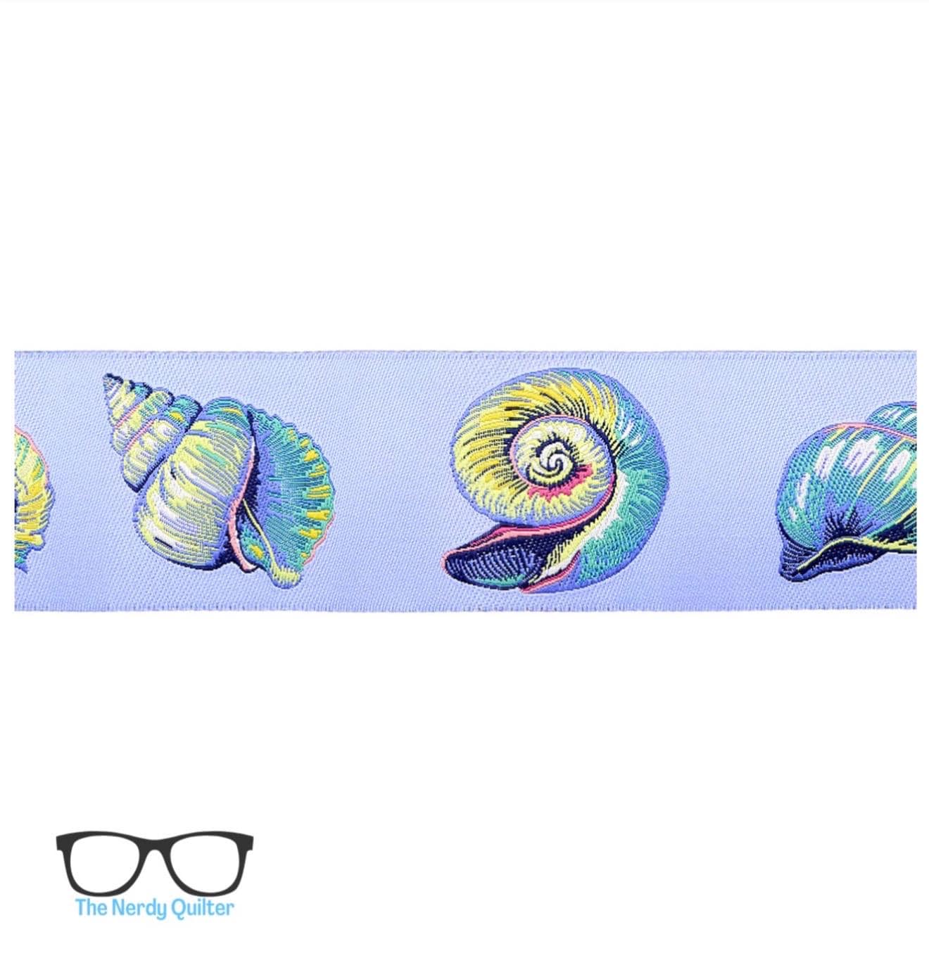 Preorder: Floral Reef Lil Shelly in Marine - 1-1/2" width Renaissance Ribbons - Sold by the Yard
